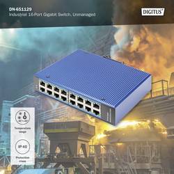 Digitus DN-651129 DN-651129 průmyslový ethernetový switch 16 portů 10 / 100 / 1000 MBit/s