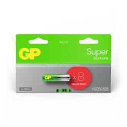 GP Super tužková baterie AA alkalicko-manganová 1.5 V 8 ks