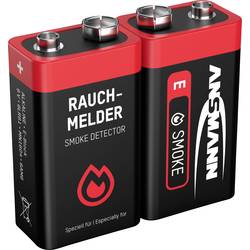 Ansmann Rauchmelderbatterie baterie 9 V alkalicko-manganová 550 mAh 9 V 2 ks