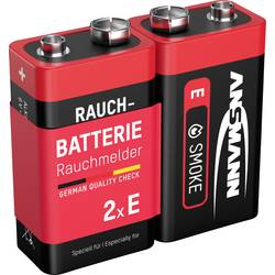 Ansmann Rauchmelderbatterie baterie 9 V alkalicko-manganová 550 mAh 9 V 2 ks