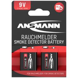 Ansmann Rauchmelderbatterie baterie 9 V alkalicko-manganová 550 mAh 9 V 2 ks