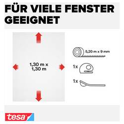 Síť proti hmyzu do oken tesa COMFORT, (š x v) 1300 mm x 1300 mm, bílá, 1 ks