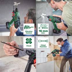 Bosch Home and Garden Universal Hammer -aku vrtací kladivo 18 V 2.5 Ah Li-Ion akumulátor, vč. nabíječky, kufřík