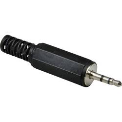 BKL Electronic 1107002 jack konektor 2.5 mm zástrčka, rovná Pólů: 3 stereo černá 1 ks