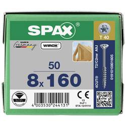 SPAX 0191010801605 R 88091 Senkkopf/T-STAR TG šroub do dřeva 8 mm 160 mm T-STAR plus ocel WIROX 50 ks