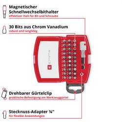 Einhell BELT CLIP 118495 sada bitů, 32dílná, PZ, PH, plochý, TX, 1/4