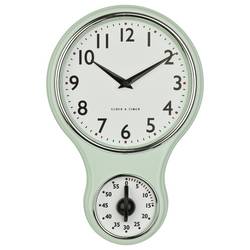 TFA Dostmann 60.3073.20 Quartz, mechanické nástěnné hodiny 19.6 cm x 5.8 cm x 30 cm , mátová, zelená