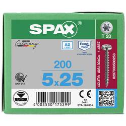 SPAX 0207000500253 R 88093 Ruko m.Spitze/T-STAR VG šroub do dřeva 5 mm 25 mm T-STAR plus nerezová ocel A2 200 ks