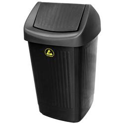 BJZ A-35059 ESD odpadkový koš 50 l (š x v x h) 36 x 65 x 36 cm plast černá 1 ks
