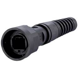 Metz Connect 1401025002KE, RJ45 konektor, průchodkové pouzdro, černá, 1 ks