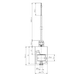 REED Electronics RCS-Ø40/61-R1/8-PO/S-L44-P25-3mPVC 105149 hladinový spínač, 1 spínací kontakt, 1 rozpínací kontakt, IP68