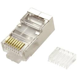 Value 21.99.3065, zástrčka RJ45, zástrčka, rovná, transparentní, 100 ks