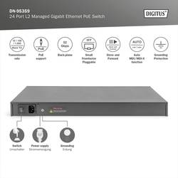 Digitus DN-95359 DN-95359 19 síťový switch 24 + 2 porty 10 / 100 / 1000 MBit/s funkce PoE