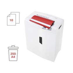 HSM shredstar X10 skartovačka 10 listů na kousky 4.5 x 30 mm P-4 20 l Křížový řez CD, DVD, sponky do sešívačky, kancelářské sponky, kreditní karty