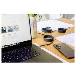 Ansmann USB kabel Apple Lightning konektor, USB-C ® zástrčka 120 cm černá Textilní plášť 1700-0187