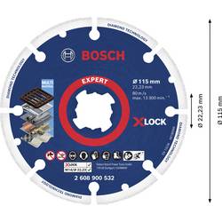 Bosch Accessories 2608900532 X-LOCK diamantový řezný kotouč Průměr 115 mm Ø otvoru 22.23 mm kov 1 ks