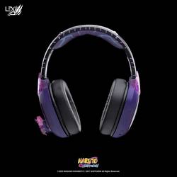 Lexip X TSUME Naruto Shippuden Headset 1 Headset uzavřená (Over Ear) kabelová, Bluetooth® stereo černá/lila headset, regulace hlasitosti, Vypnutí zvuku