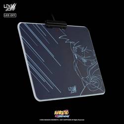 Lexip Naruto Shippuden Kakashi Kamui herní podložka pod myš s podsvícením černá, tyrkysová