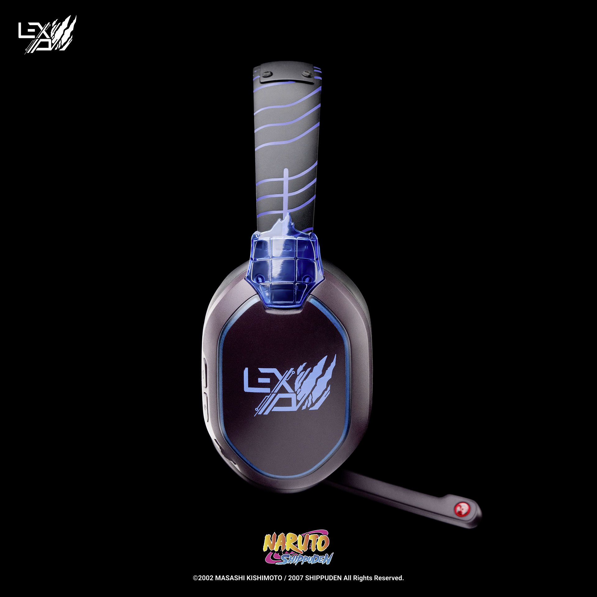 Lexip X TSUME Naruto Shippuden Headset 3 Headset uzavřená (Over Ear) kabelová, Bluetooth® stereo černá, fialová, modrá headset, regulace hlasitosti, Vypnutí
