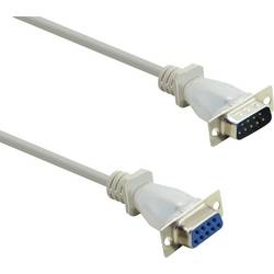 sériový D-SUB prodlužovací kabel Renkforce RF-4115754, 2.00 m, béžová