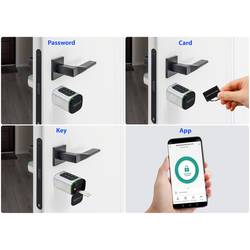 Sygonix SY-6121660 bezpečnostní cylindrická vložka 3 V/DC, připraveno pro Bluetooth, s podsvícenou klávesnicí