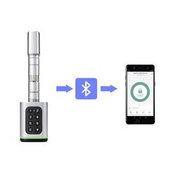 Sygonix SY-6121660 bezpečnostní cylindrická vložka 3 V/DC, připraveno pro Bluetooth, s podsvícenou klávesnicí