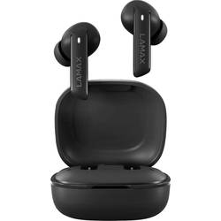 Lamax Clips1 Headset do uší (In Ear) Bluetooth® stereo černá Indikátor nabití, headset, Nabíjecí pouzdro, regulace hlasitosti, monofonní, odolné vůči potu,