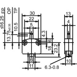 Marquardt 1115.4101, 1115.4101 tlačítko, 250 V/AC, 6 A, 1 ks