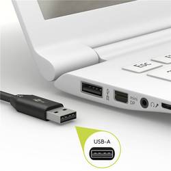 Goobay USB kabel USB 2.0 USB-C ® zástrčka 1 m černá oboustranně zapojitelná zástrčka 45735