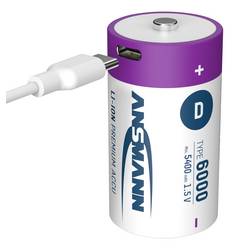 Ansmann LR20 USB-C akumulátor velké mono D Li-Ion 6000 mAh 1.5 V 2 ks