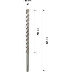 Bosch Accessories 1618596502 1618596502 příklepový vrták 28 mm Celková délka 520 mm SDS max 1 ks