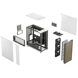 Fractal Design North XL midi tower herní pouzdro bílá prachový filtr, 3 předinstalované ventilátory