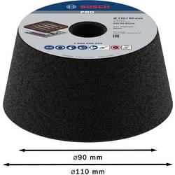 Bosch Accessories 1608600233 Brusný hrnec, kónický - kov/litina - 90 mm, 110 mm, 55 mm, 36 1608600233 1 ks