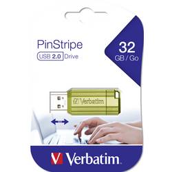 Verbatim USB DRIVE 2.0 PINSTRIPE USB flash disk 32 GB Eukalyptus, zelená 49958 USB 2.0