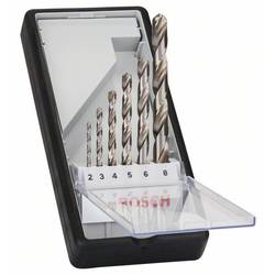 Bosch Accessories 2607010529 HSS sada spirálových vrtáku do kovu 6dílná 2 mm, 3 mm, 4 mm, 5 mm, 6 mm, 7 mm, 8 mm broušený DIN 338 válcová stopka 1 sada