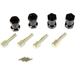 Absima + 20.0 mm 1:10 hliník hliníkové rozšíření stopy 12 mm 6hranný 20.0 mm černá 4 ks