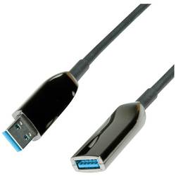 Roline USB kabel USB 3.2 Gen1 USB-A zásuvka, USB-A zástrčka 20.00 m černá AOC (aktivní optický kabel) 12.04.1077