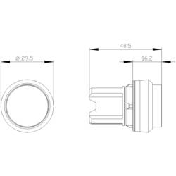 Siemens 3SU10000BB200AA0 3SU1000-0BB20-0AA0 tlačítko plastový přední prstenec, okrouhlý tlačítko černá, červená 1 ks