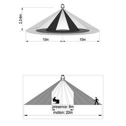 Sygonix SY-6733032 na strop, pod omítku stropní detektor pohybu 360 ° relé bílá IP54