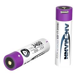 Ansmann 18650-3,4 USB-C® akumulátor 18650 Li-Ion 3.7 V 3400 mAh 1 ks