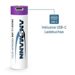 Ansmann 18650-3,4 USB-C® akumulátor 18650 Li-Ion 3.7 V 3400 mAh 1 ks