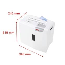 HSM shredstar X8 skartovačka 8 listů na kousky 4.5 x 30 mm P-4 18 l Křížový řez kancelářské sponky, CD, DVD, sponky do sešívačky, kreditní karty