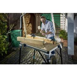 Wolfcraft 6909000 Mobilní pracovní stůl MASTER work 1600 21 kg černá, stříbrná