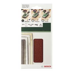 Bosch Accessories 2609256A82 brusný papír na suchý zip, s otvory Zrnitost 80 (d x š) 185 mm x 93 mm 10 ks