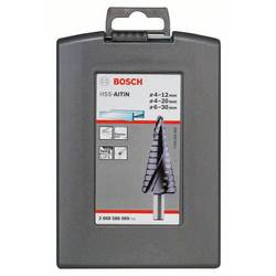 Bosch Accessories 2608588069 HSS sada stupňovitého vrtáku 3dílná TiAIN kuželový záhlubník 3 břitý 1 sada