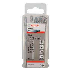 Bosch Accessories 2608595063 HSS kovový spirálový vrták 5.2 mm Celková délka 86 mm broušený DIN 338 válcová stopka 10 ks