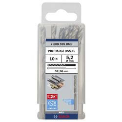 Bosch Accessories 2608595063 HSS kovový spirálový vrták 5.2 mm Celková délka 86 mm broušený DIN 338 válcová stopka 10 ks