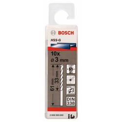 Bosch Accessories 2608595055 2608595055 HSS kovový spirálový vrták 3 mm Celková délka 61 mm broušený DIN 338 válcová stopka 10 ks