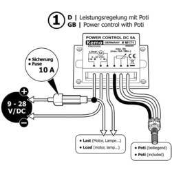 Kemo M171 regulátor výkonu hotový modul 9 V/DC, 12 V/DC, 24 V/DC 5 A