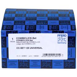 PFERD TOOLS 42098001 Sada vlákenných kotoučů COMBICLICK Korund Ø125mm A36, 60, 80, 120 s opěrným talířem CC-H pro univerzální použití Průměr 125 mm
